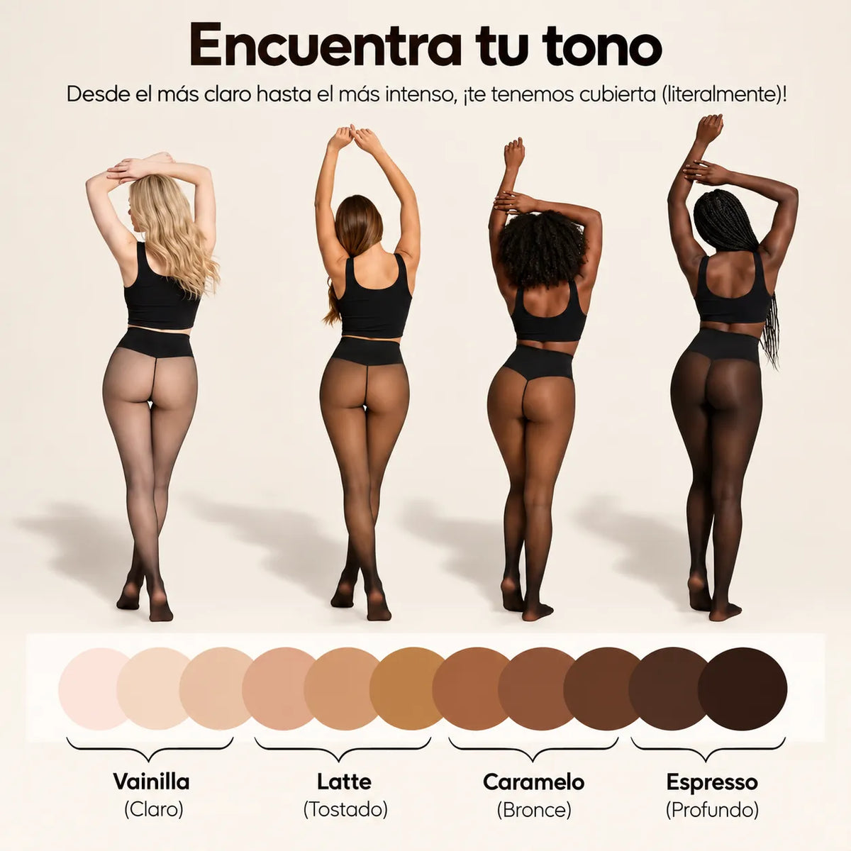 Medias térmicas con forro polar y efecto transparente